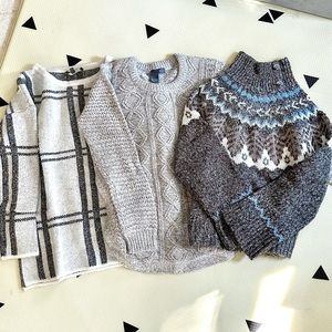 3 Warm Sweater LOT - Quinn, Marty M, BP - fair isle